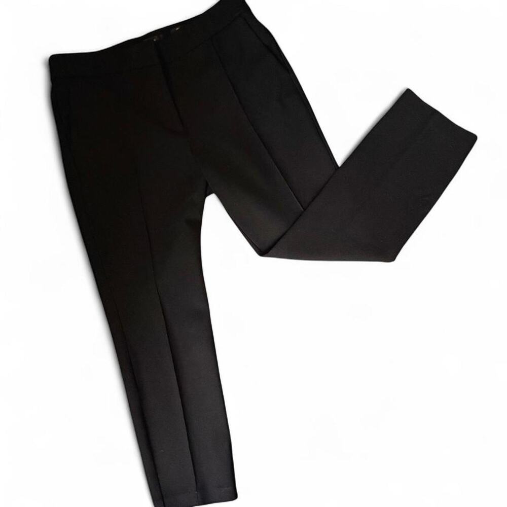 J crew Mario Bellucci Black Pin Tucked Cropped Trousers